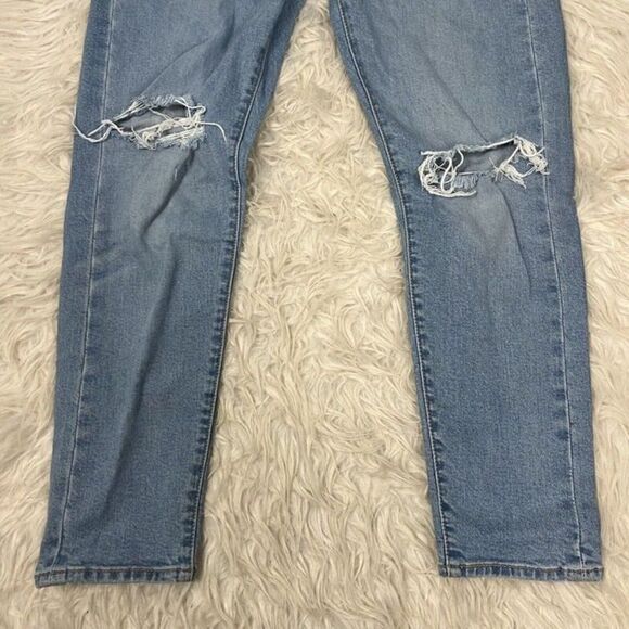 Levi’s Jeans Womens Size 30 Blue Wedgie Skinny Stretch Denim Ripped Distressed - Picture 8 of 10